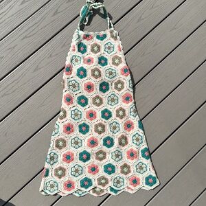 NWT Show Me Your Mumu Happy Halter Mini Dress in 70s Multi Crochet